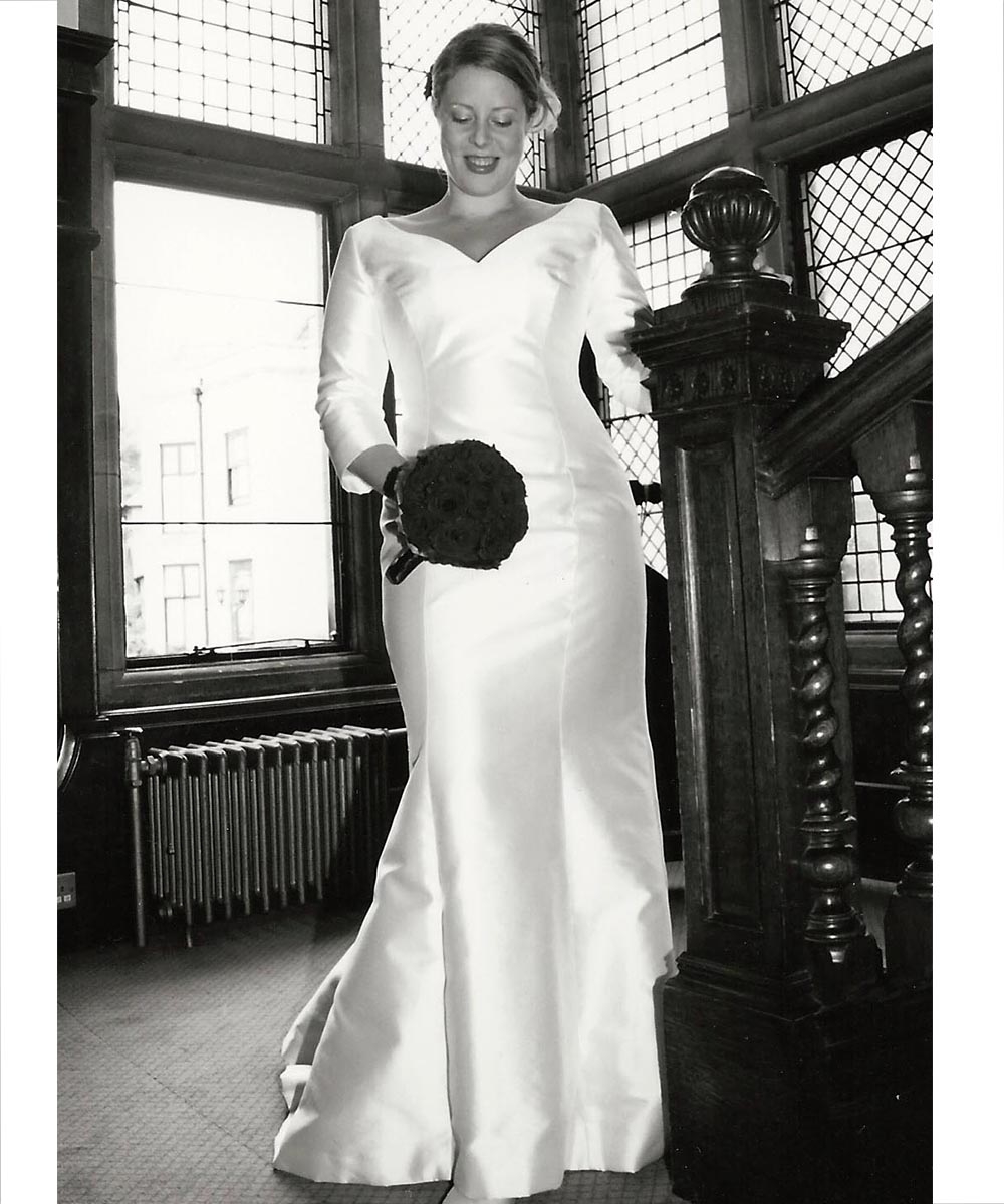 Sharon Cunningham Bride wedding dress