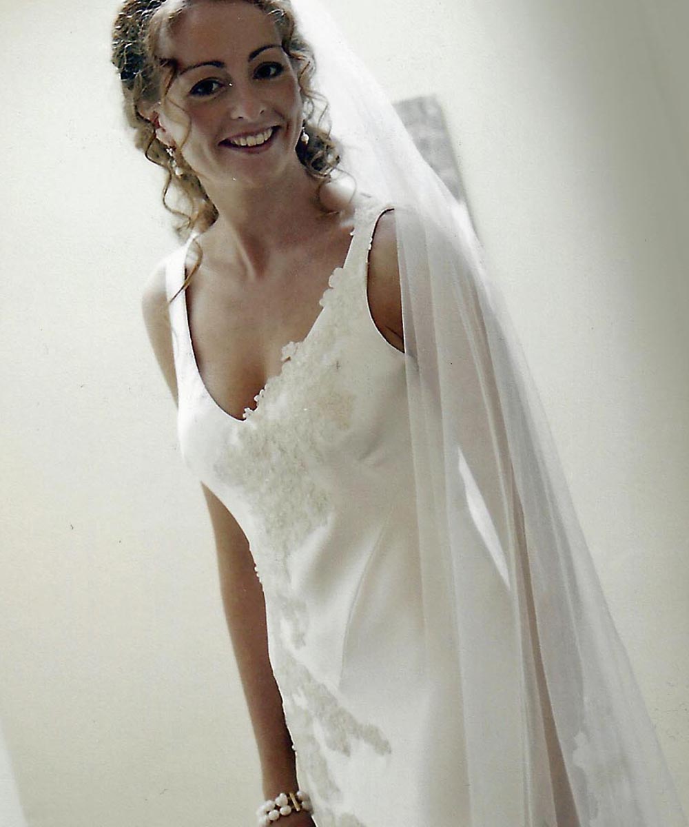 Sharon Cunningham Bride wedding dress