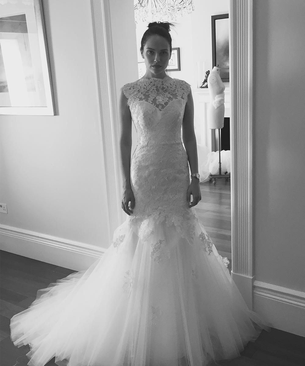 Sharon Cunningham Bride wedding dress