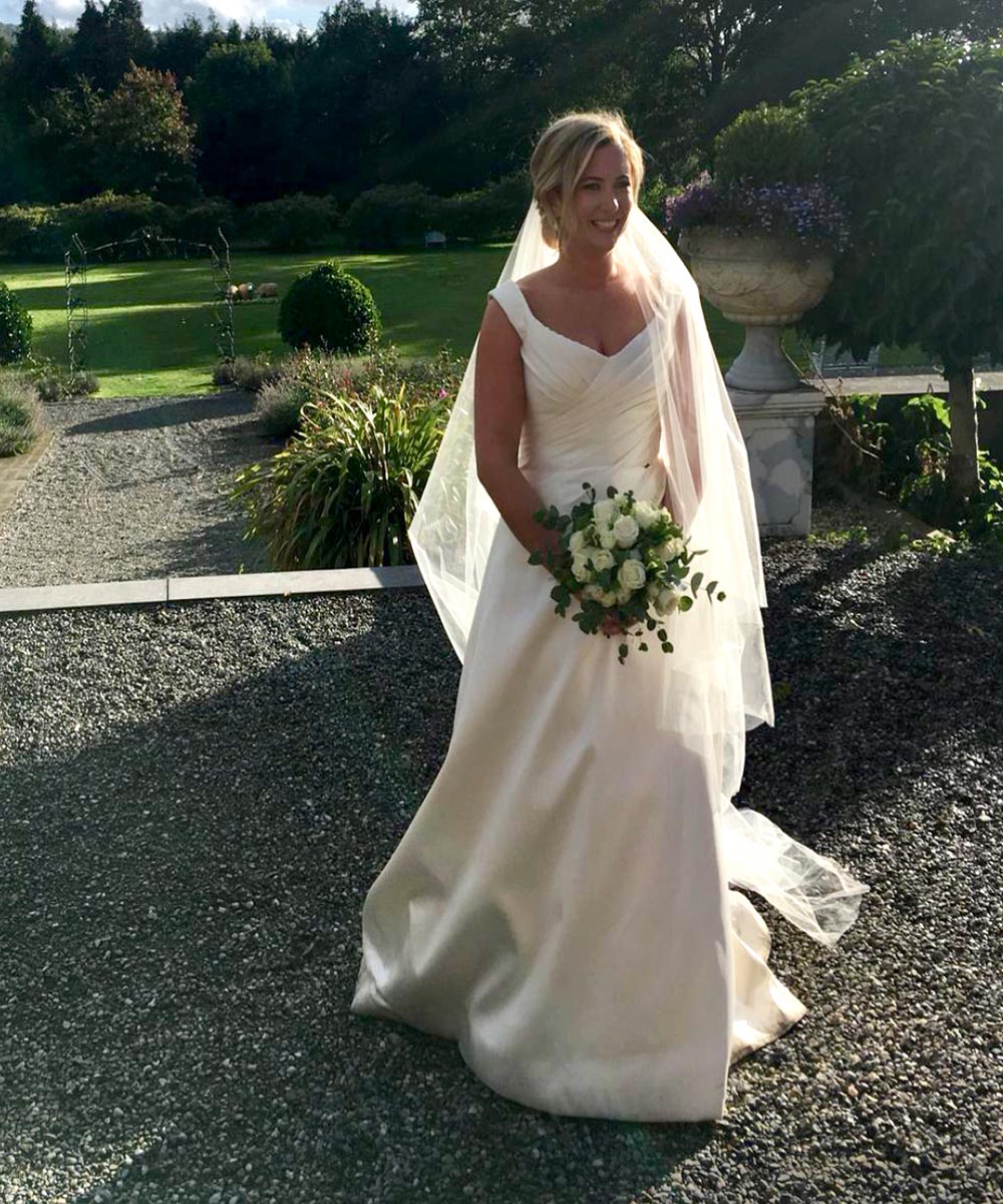 Sharon Cunningham Bride wedding dress