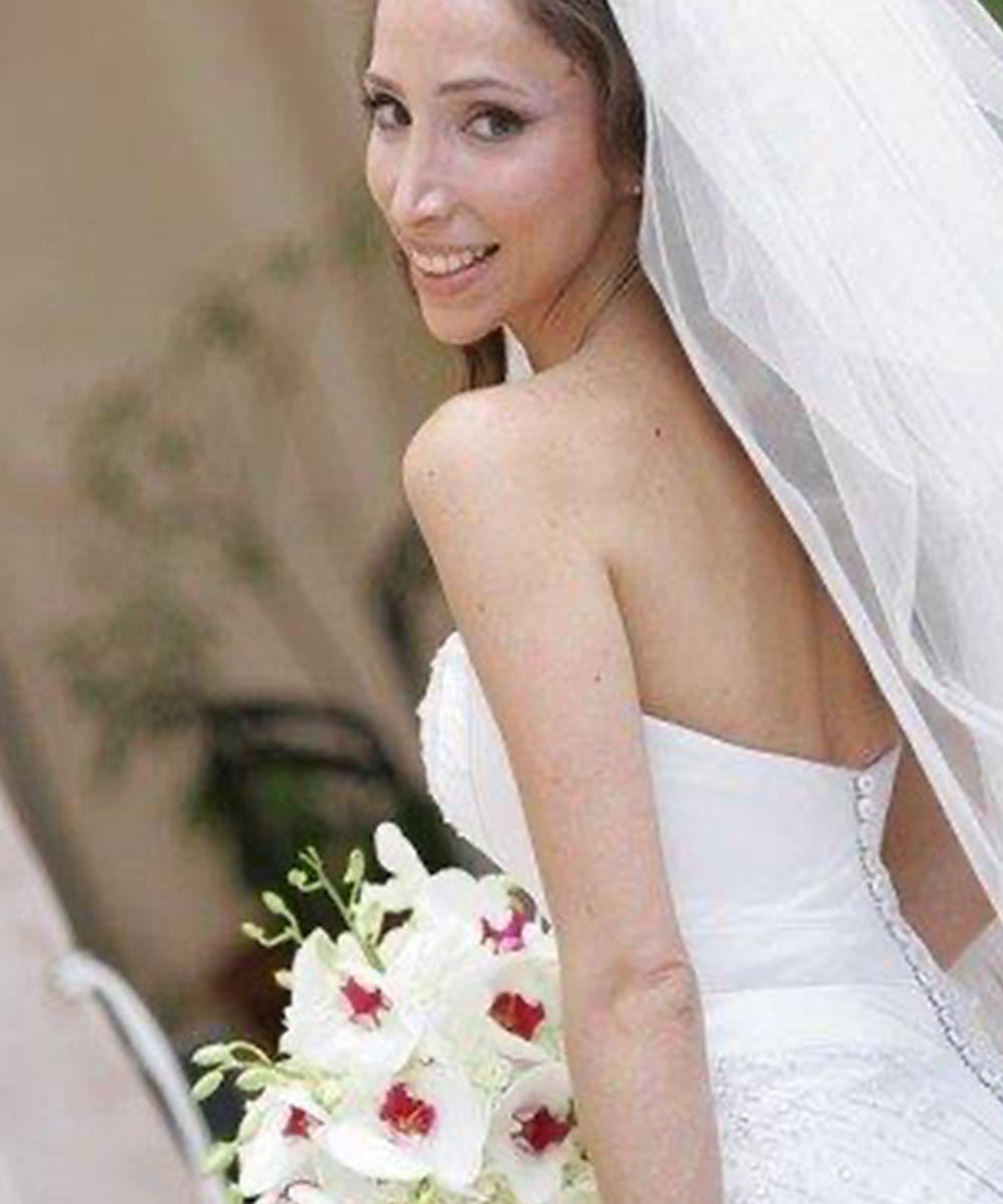 Sharon Cunningham Bride wedding dress