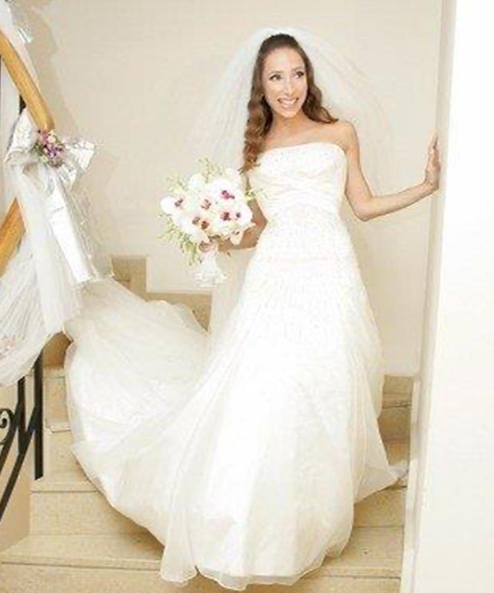 Sharon Cunningham Bride wedding dress