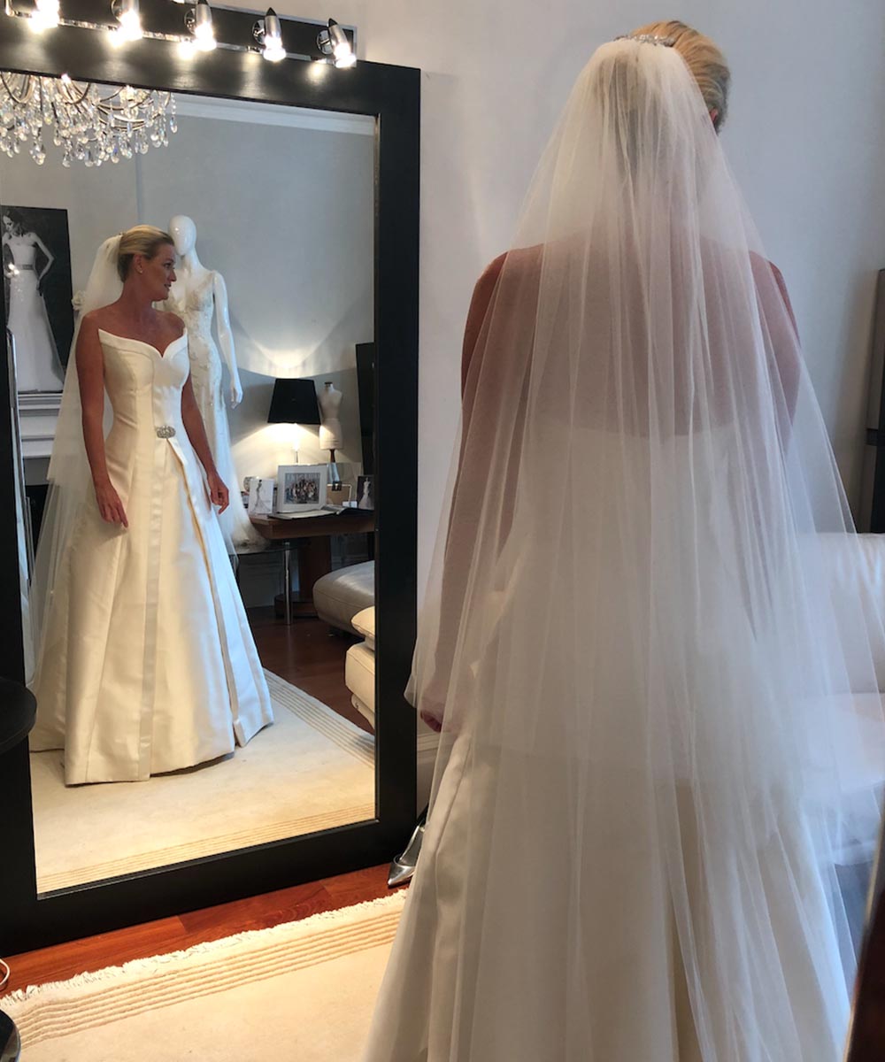 Sharon Cunningham Bride wedding dress