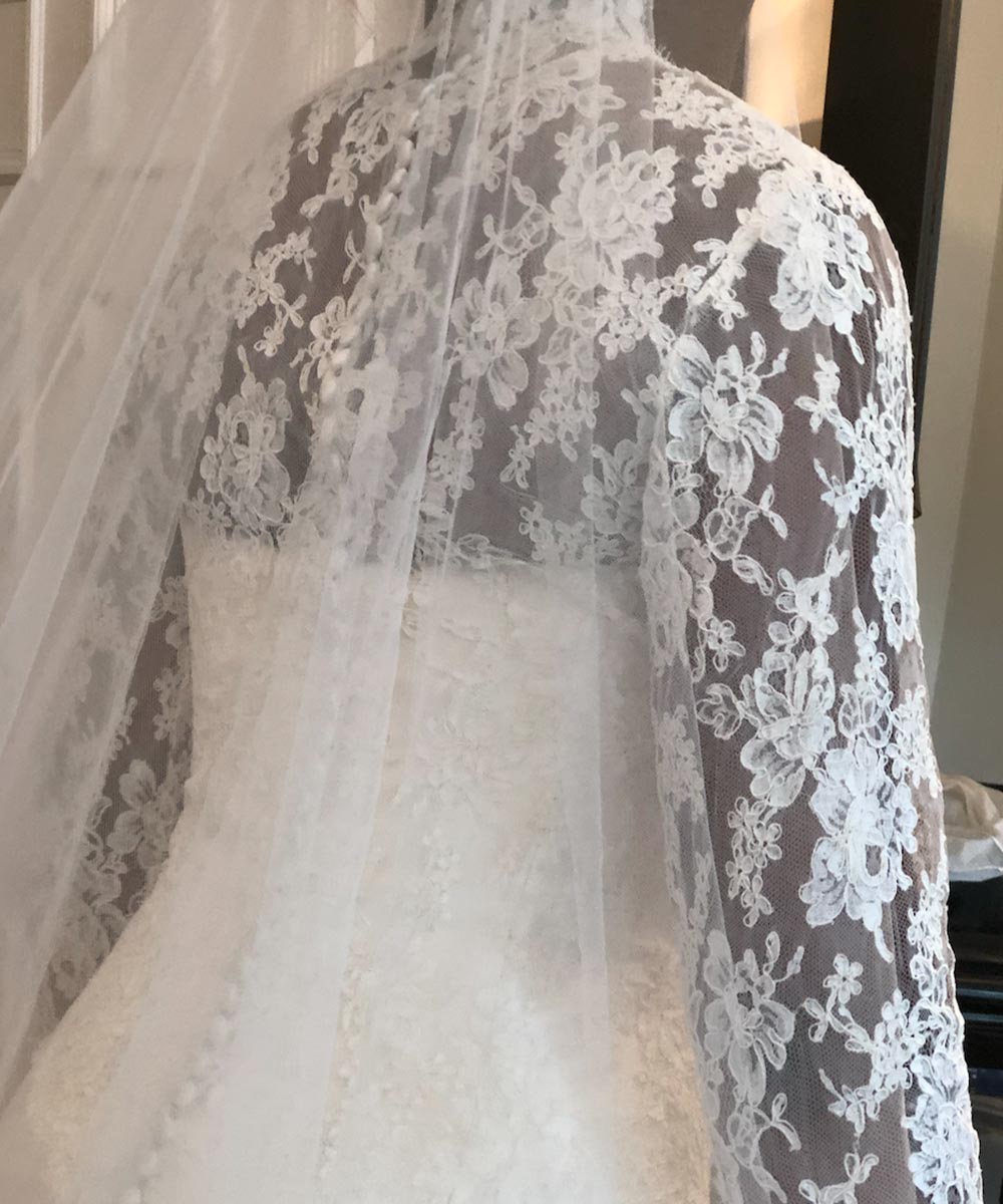 Sharon Cunningham Bride wedding dress