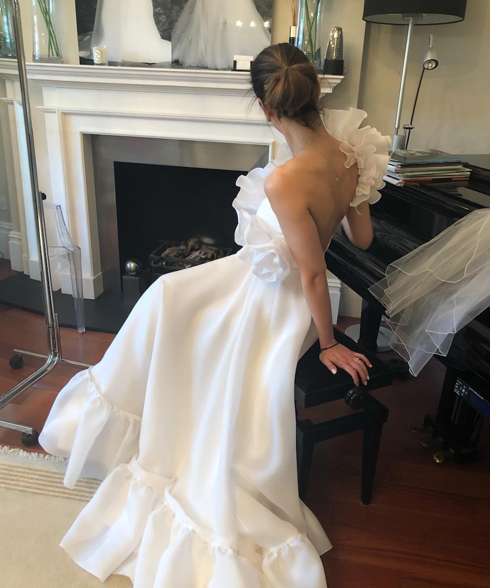 Sharon Cunningham Bride wedding dress