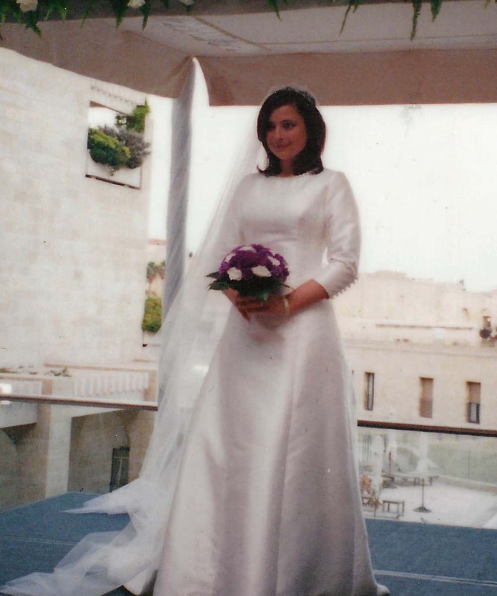 Sharon Cunningham Bride wedding dress