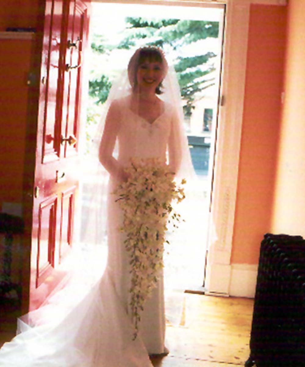 Sharon Cunningham Bride wedding dress