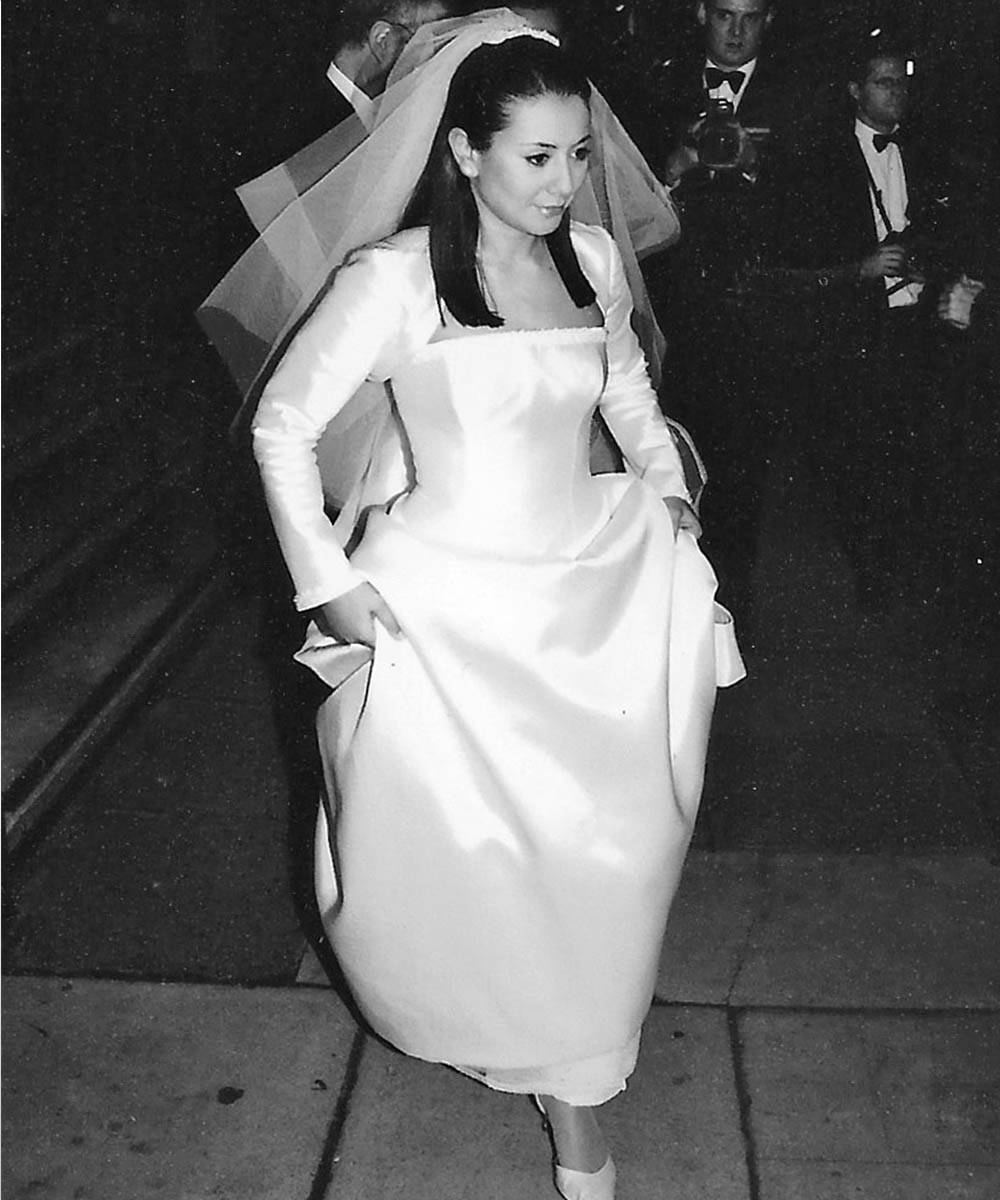 Sharon Cunningham Bride wedding dress