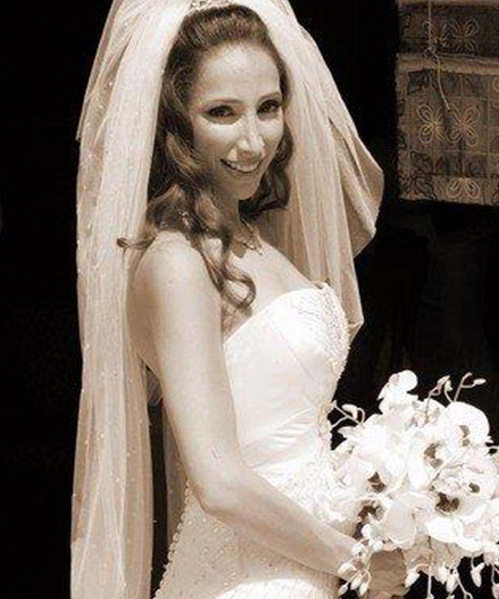 Sharon Cunningham Bride wedding dress
