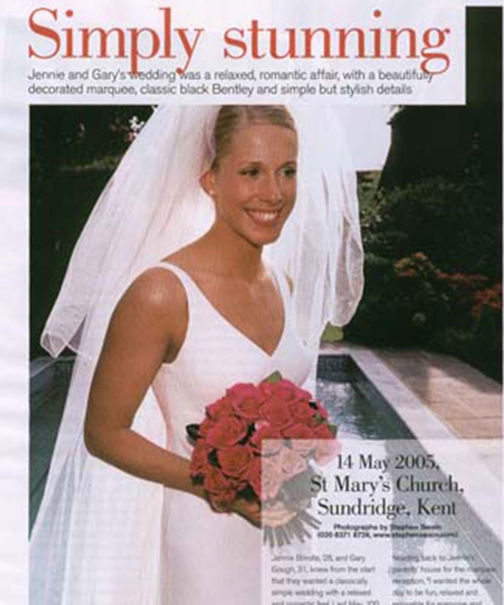 Sharon Cunningham Bride wedding dress